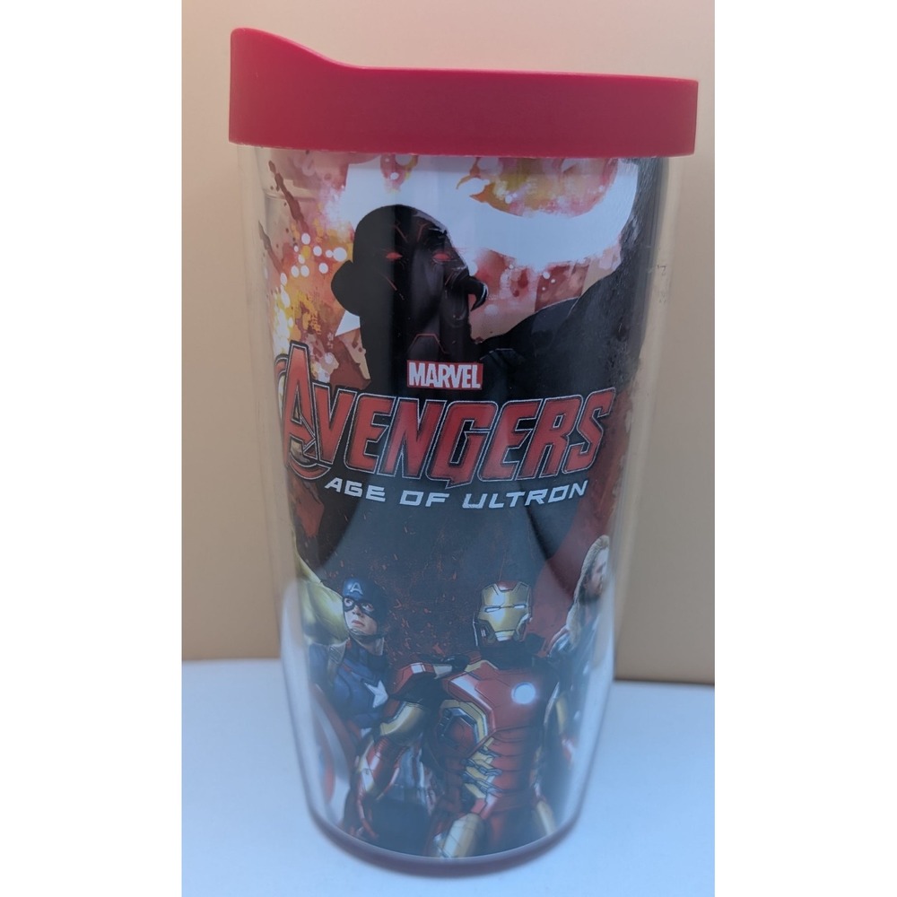 Tervis Marvel Avengers 16 Oz. Tumbler Age Of Ultron Cup With Red Lid Cold Hot